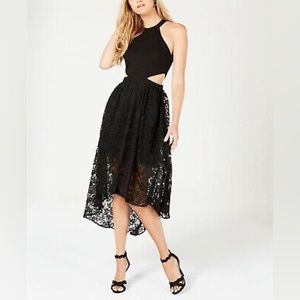 AVEC LES FILLES Black lace cutout summer dress Size 0